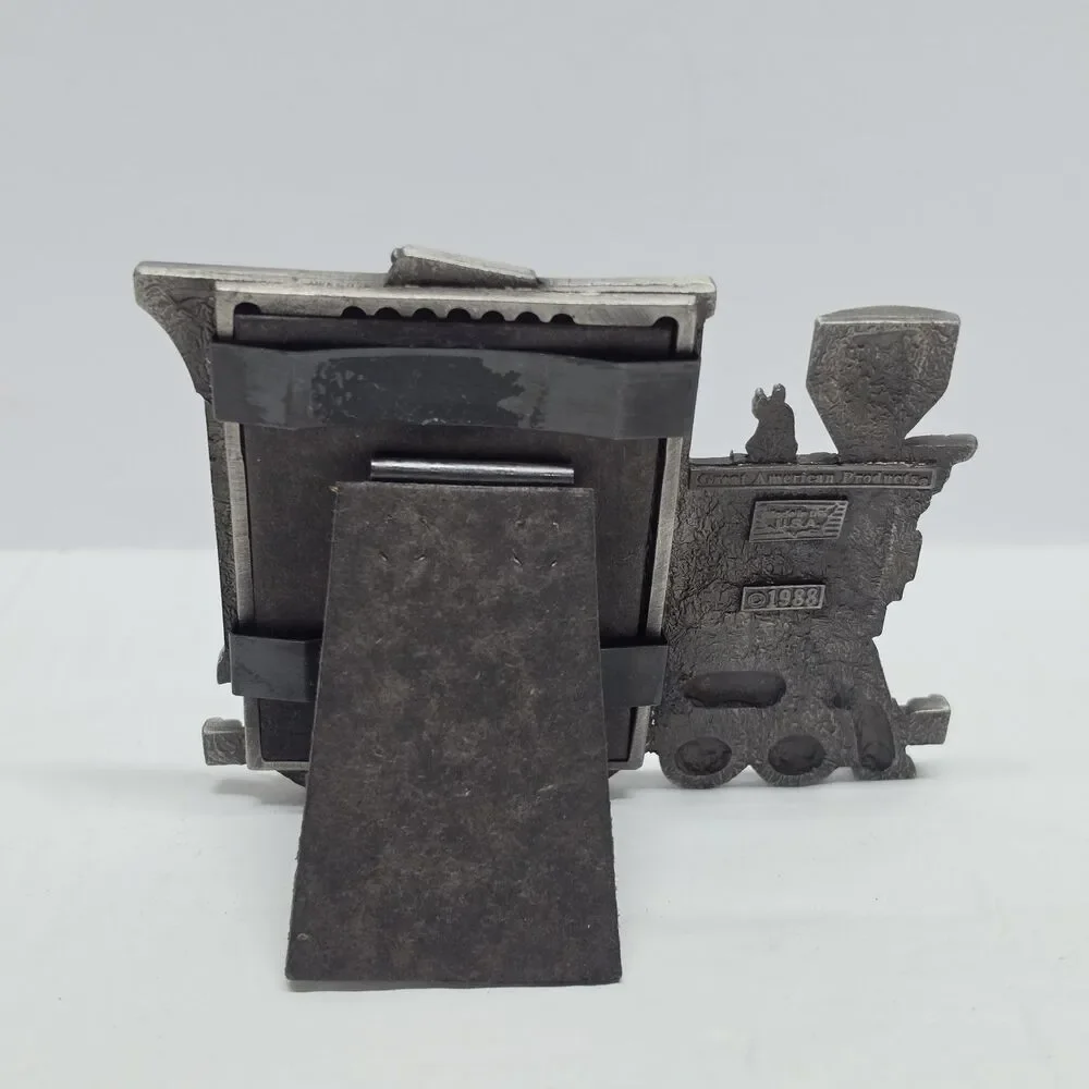 Vintage 1988 Great American Products Pewter Picture Frame Locomotive Train USA